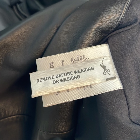 Nwot DKNY Leather Mini Dress Sleeveless V-Neck w/ Pockets + Cinch Waist Sz XXS - Picture 9 of 10